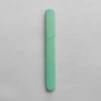 Glass nail file – green – with cover 12,5 cm